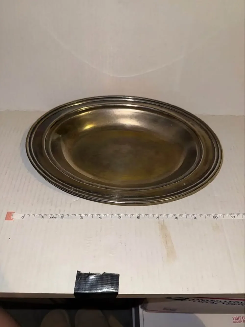 Antique Silver-Plated Serving Bowl 9